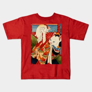 Year of the Dog Series/ Red Mount Fuji Kids T-Shirt